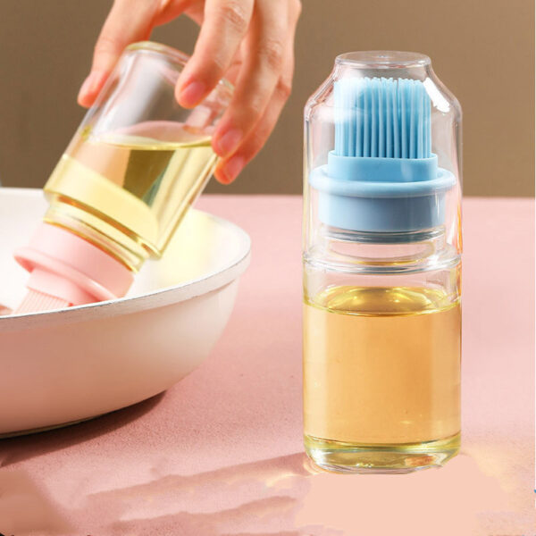 Portable Oil Bottle with Brush Silicone Barbecue Liquid Gadgets High-temperature Kitchen Baking Pastry Barbecue BBQ Tool - Image 2