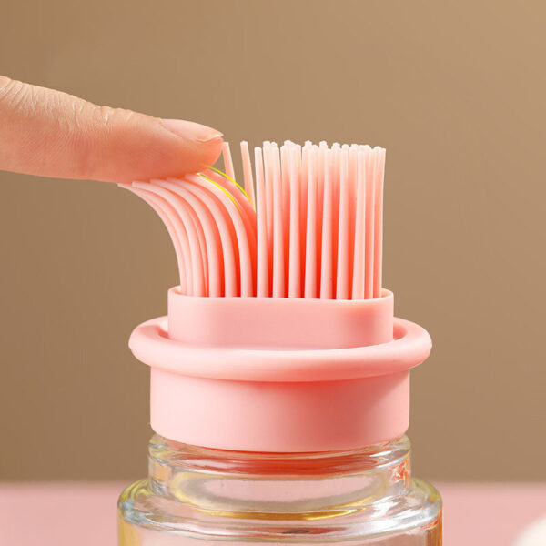 Portable Oil Bottle with Brush Silicone Barbecue Liquid Gadgets High-temperature Kitchen Baking Pastry Barbecue BBQ Tool - Image 3