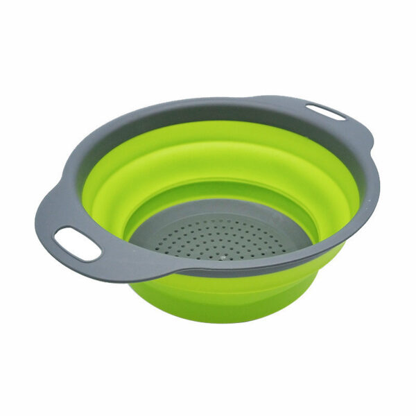 Foldable Silicone Colander Fruit Vegetable Washing Drain Basket Strainer Kitchen Collapsible Silicone Colander Baskets - Image 3
