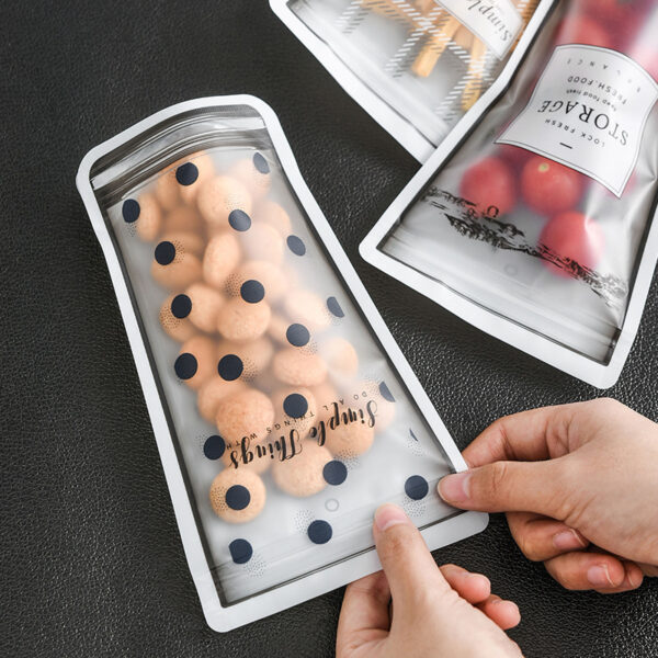 Food Storage Bag Zero Waste Reusable Ziplock Bags Cup Shape Silicone Bag Stand Up For Kitchen Cookie Candy Snack Baked Food - Image 6