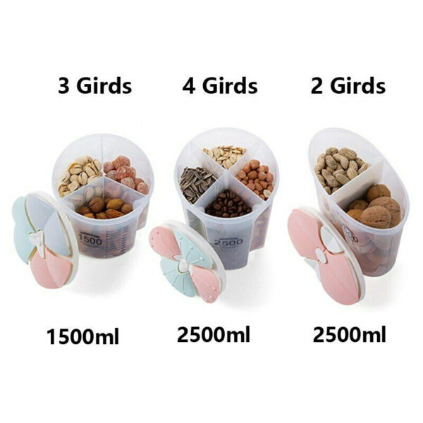 Healthy Containers Cereal Grain Dry Food Storage Tank Transparent Cover Plastic Case - Image 4