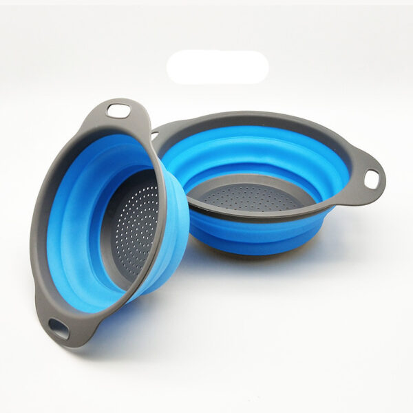 Foldable Silicone Colander Fruit Vegetable Washing Drain Basket Strainer Kitchen Collapsible Silicone Colander Baskets - Image 5