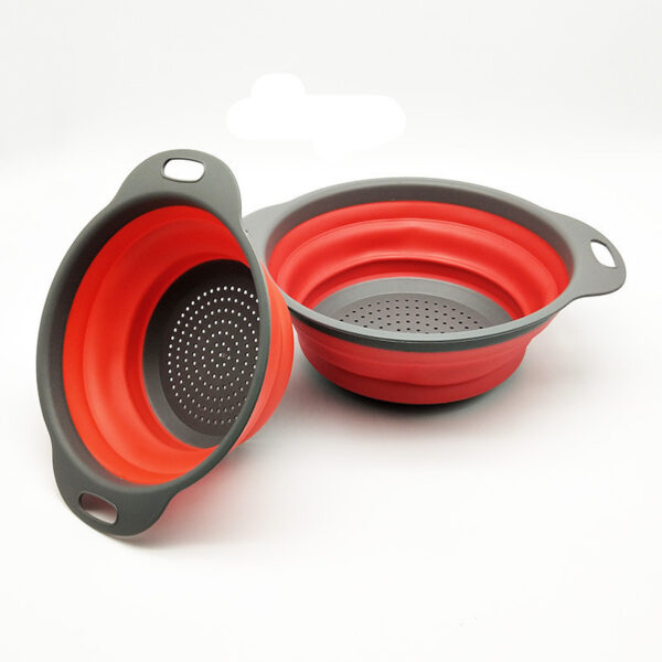 Foldable Silicone Colander Fruit Vegetable Washing Drain Basket Strainer Kitchen Collapsible Silicone Colander Baskets - Image 10