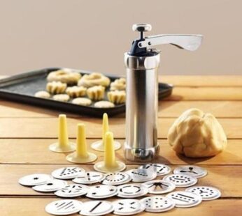 Domestic Cookie Press Kit Stainless Steel Cookie Press Making Gun Biscuits Cake Mold