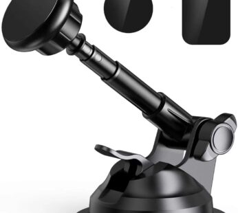 Creative 360 degree rotating suction cup telescopic magnet aluminum alloy car phone holder